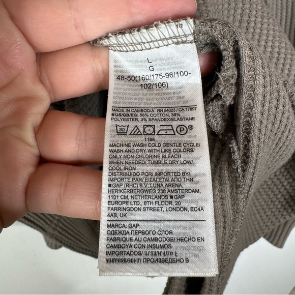 Gap Waffle Oversized Chunky Turtleneck in Cashmere Gray Size Large - Picture 5 of 6